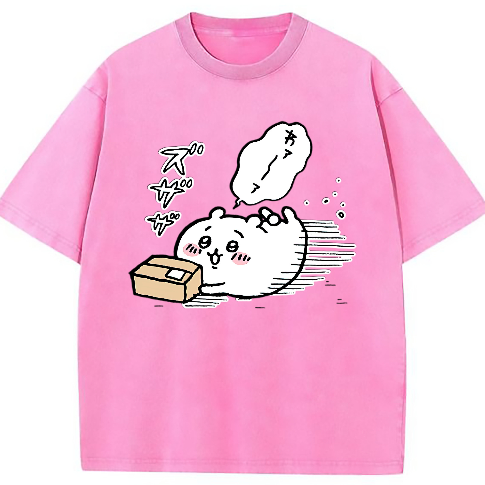 （画像用） ちいかわ ちいかわ Chii-kawa chiikawa 綿100% ヴィンテージ風 半袖Tシャツ（フロントプリント）